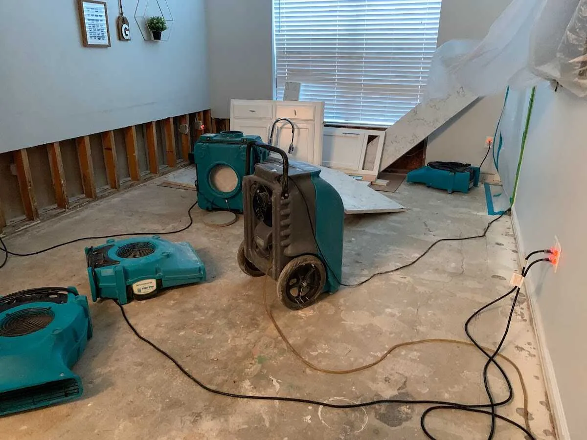 Dehumidifier in flood-cut room for Water Extraction & Removal in Ridge Wood Heights